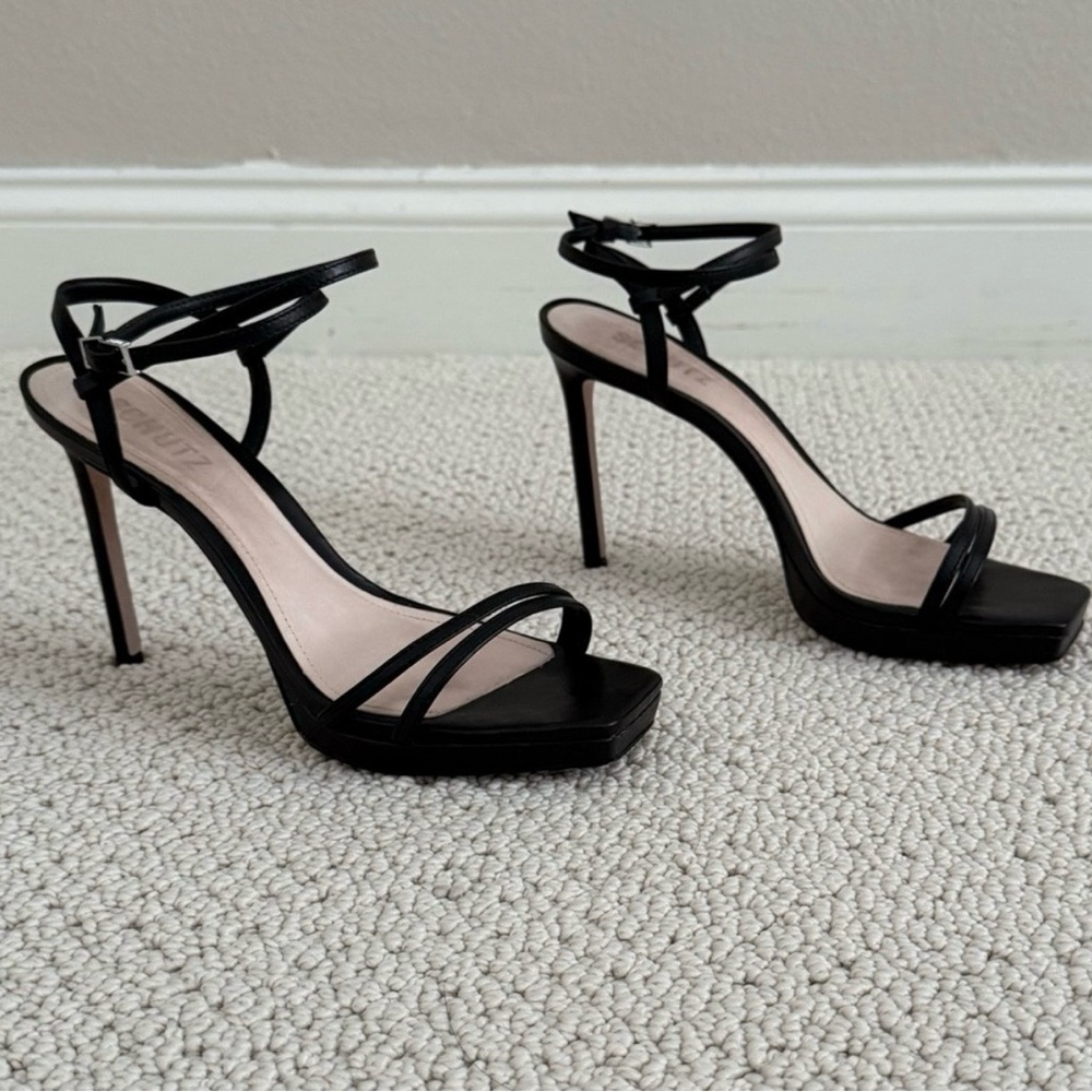 SCHUTZ Black Strappy Heels - Picture 4 of 13